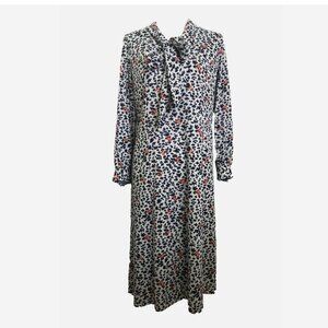 Vintage Neiman Marcus Floral Pussycat Bow Secretary Dress